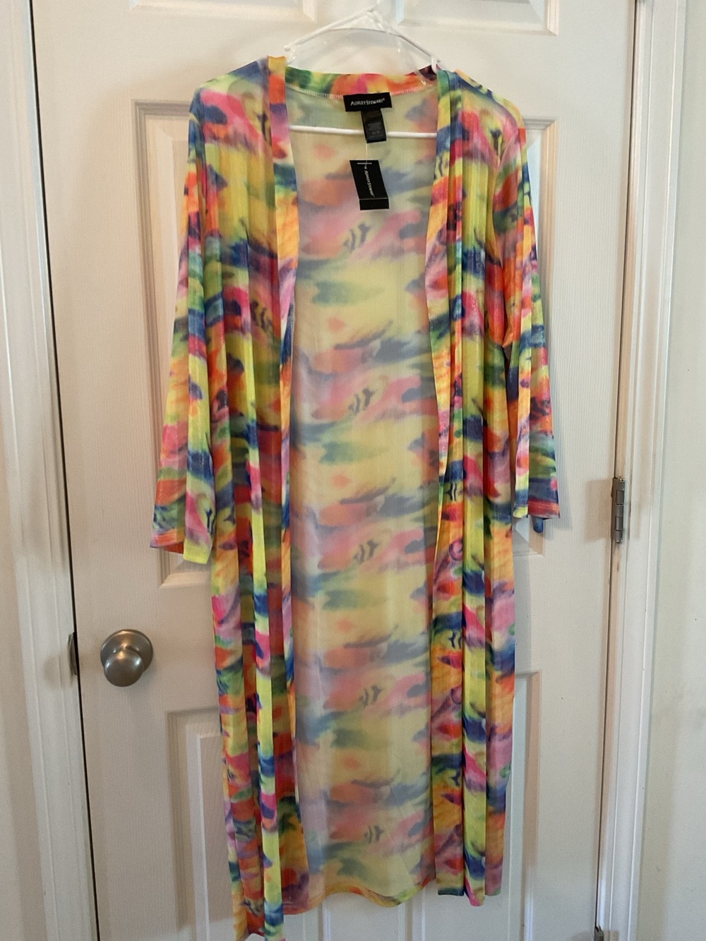 Ashley Stewart NWT Womens Multi-Color Size 14/16 Bathing Suit Midi Length Cover